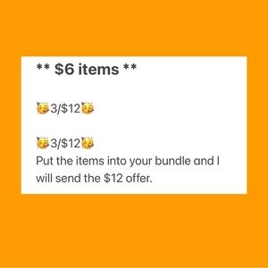 Bundle Offer: 3 Items for $12